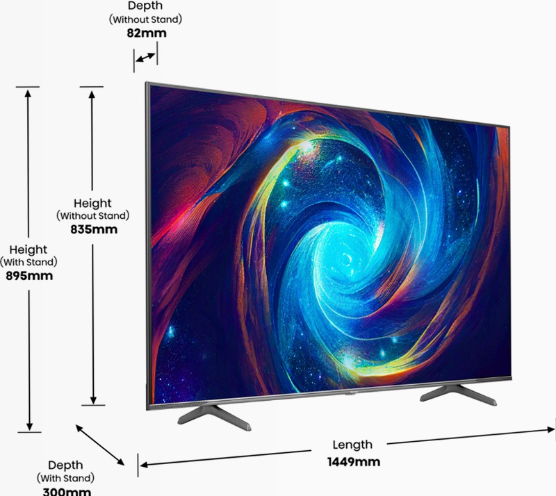 Smart TV QLED Hisense 65E7KQ PRO Nero 65" HD