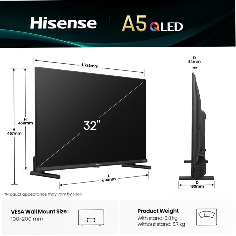 Hisense 32A59Q - QLED Smart TV Nero 32" HD