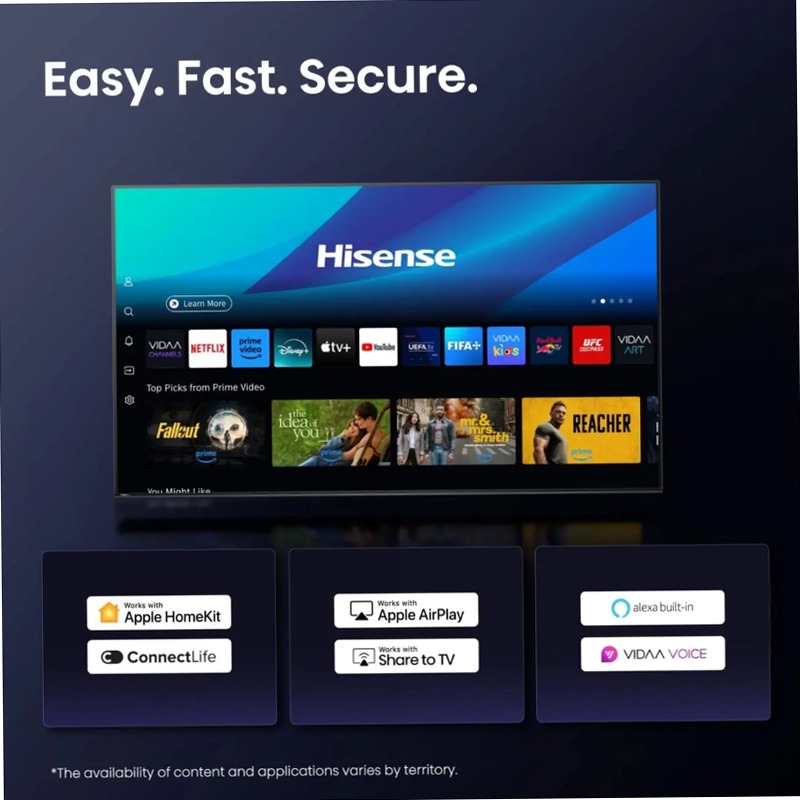 Hisense 55E7Q - Smart TV QLED Nero 55" HD