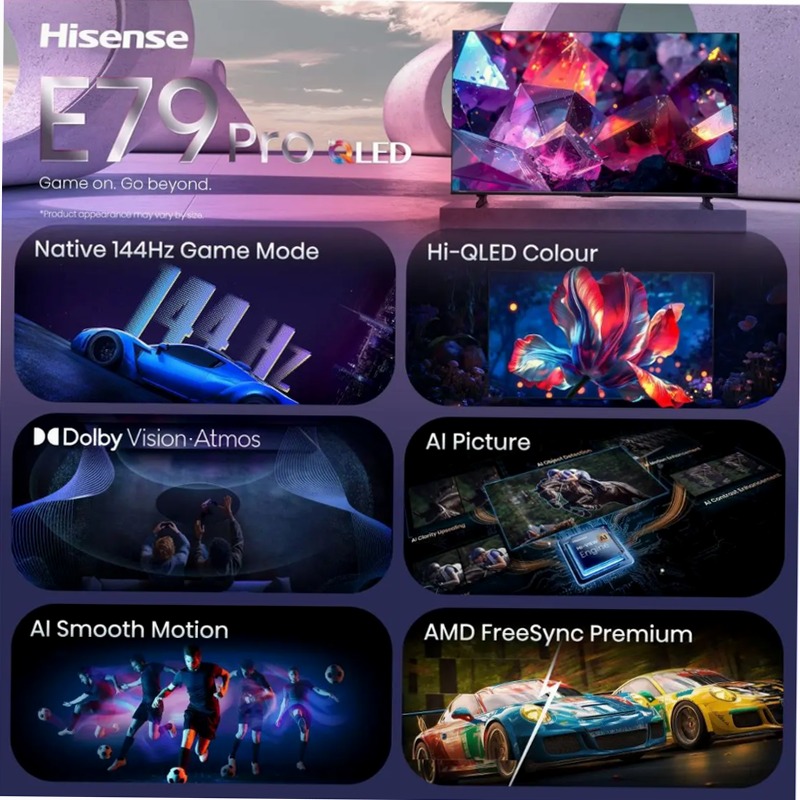 Hisense TV SET 55E79S PRO Grigio 55" HD QLED