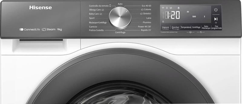 Hisense WASHER WF3S9043BW7 9kg Bianco