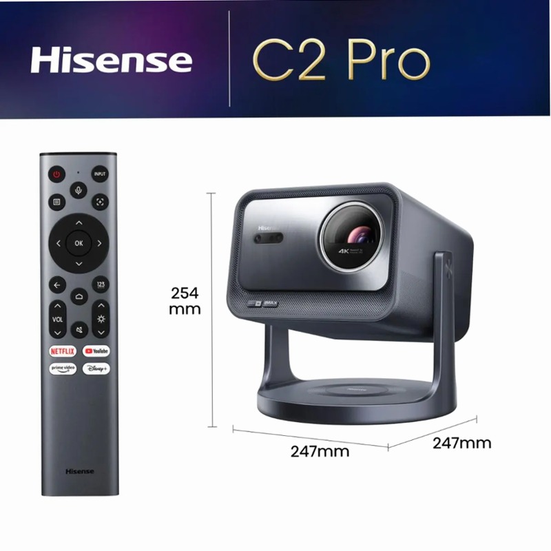 Hisense C2 Pro - Proiettore Smart 4K 4K UHD / 2160p (3840 × 2160)pixel 65" 4K UHD / 2160p (3840 × 2160)pixel