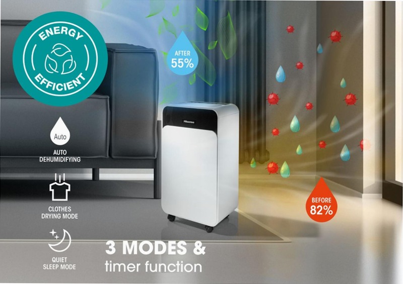 Deumidificatore Hisense D16CW Bianco