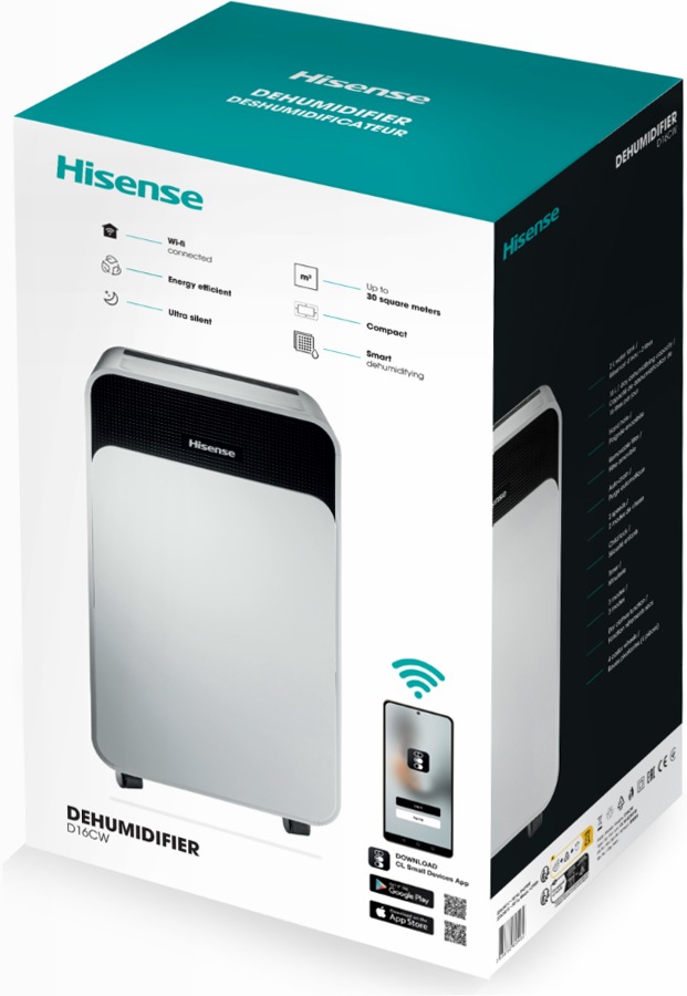 Deumidificatore Hisense D16CW Bianco