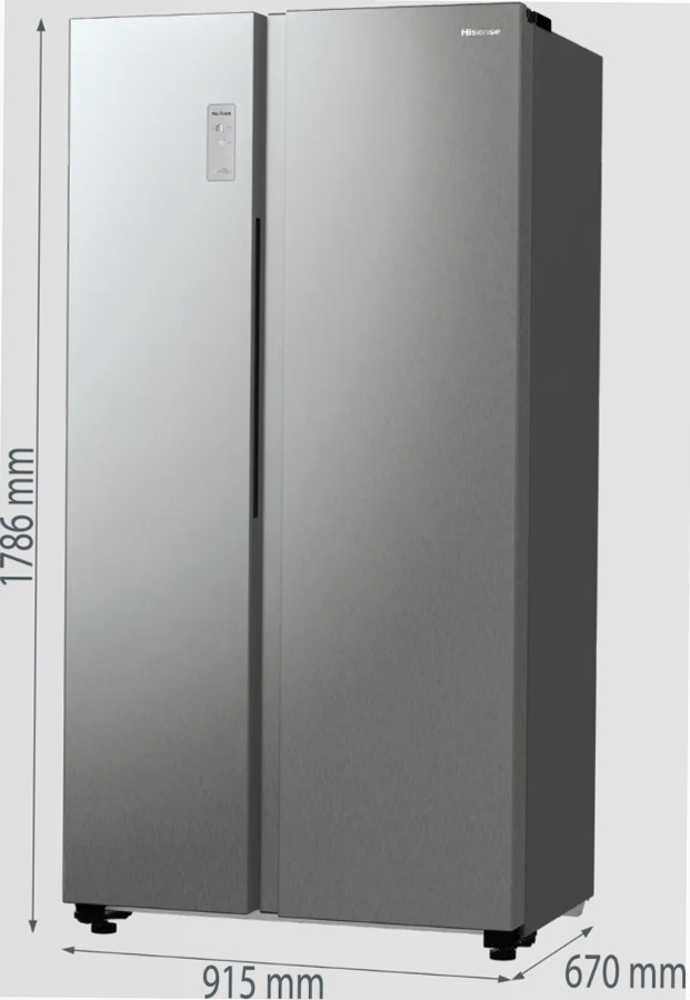 Hisense REFRIG HZF5508UEB RS711N4ACE Acciaio E Side by Side 358lt