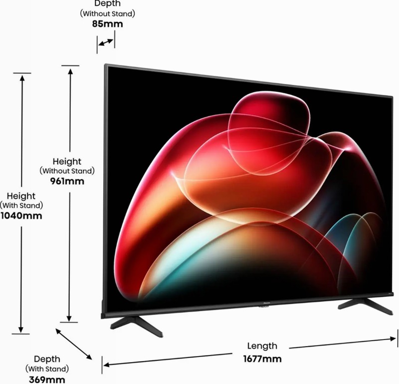 Hisense TV SET 75A6K HSN - Smart TV 4K UHD Grigio 75" HD