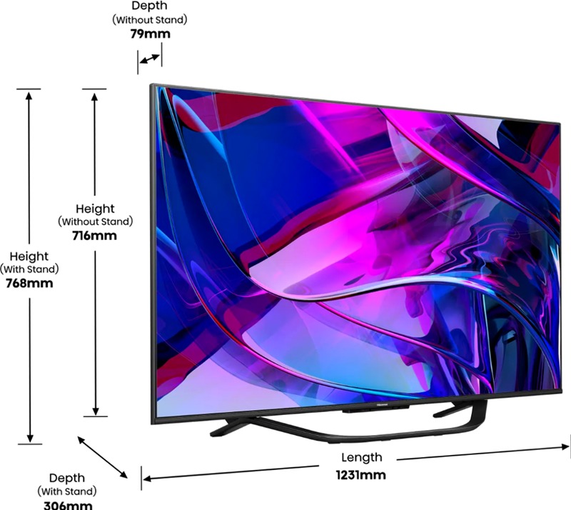Hisense TV SET 55U79KQ HSN - Smart TV Mini-LED Grigio 55" HD