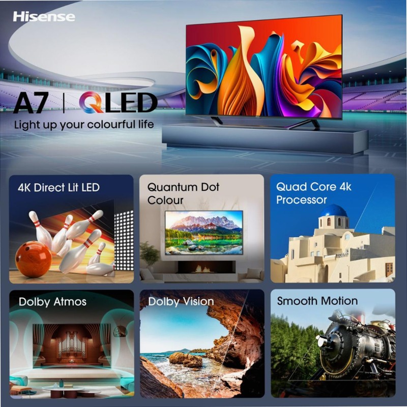 Hisense TV SET 55A7NQ HSN Grigio 55" HD LED