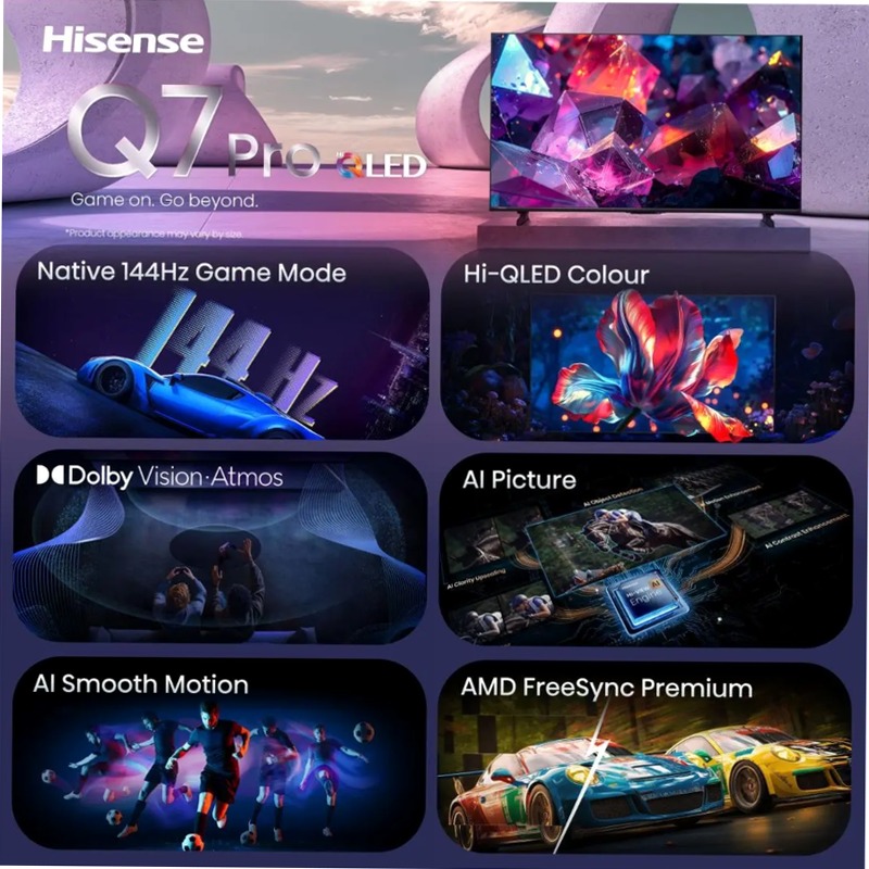 Hisense TV SET 75Q7S PRO Grigio 75" HD QLED