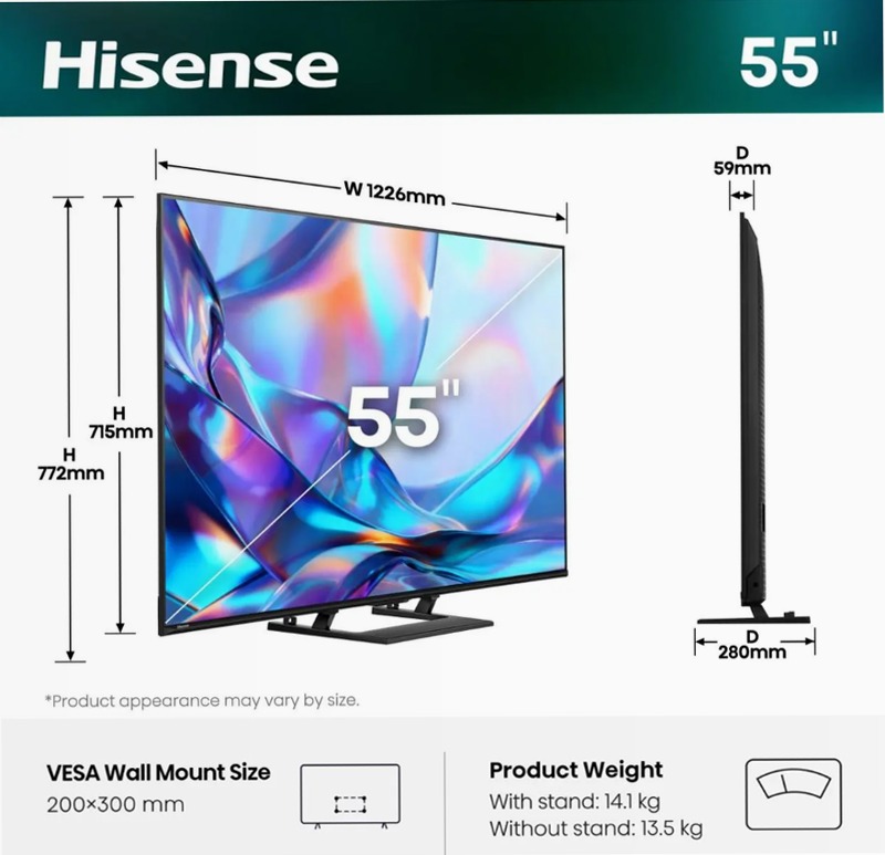Hi-QLED Smart TV - 55A79S - Hisense