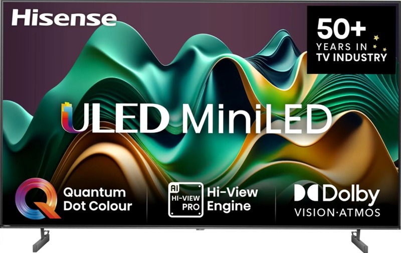 Hisense TV SET 65U6NQ HSN - Smart TV Mini-LED Grigio 65" HD