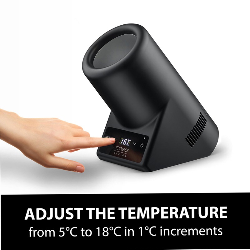 CASO Design VinoCase Raffreddatore di vino da tavolo Nero