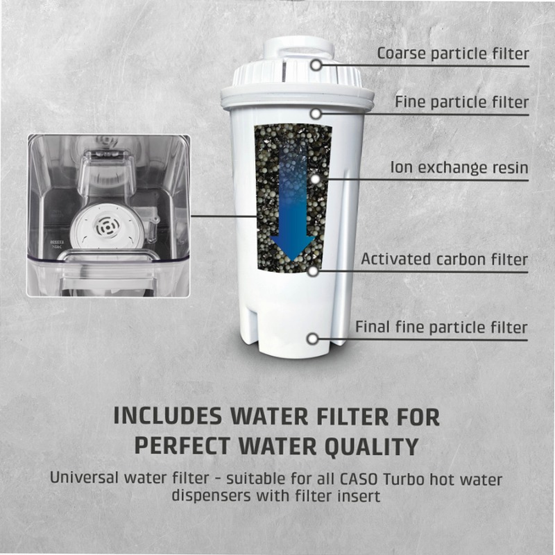 CASO Design HW 616 Turbo Dispenser ad acqua calda Acciaio