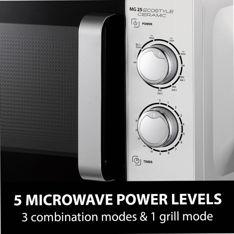 CASO Design MG 25 Ecostyle Ceramic Microonde & Grill Bianco