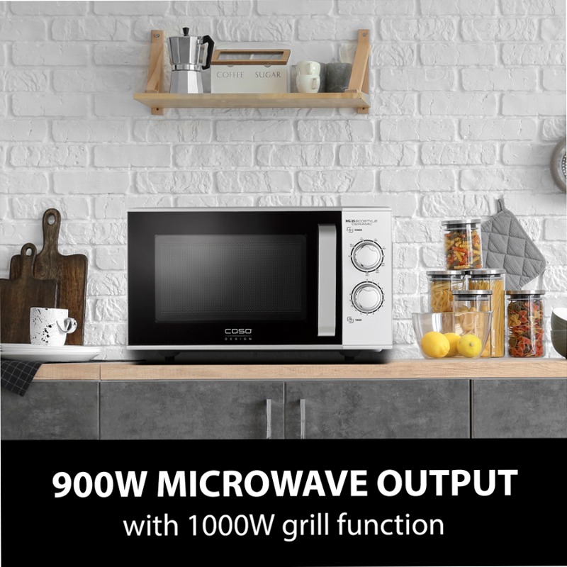 CASO Design MG 25 Ecostyle Ceramic Microonde & Grill Bianco
