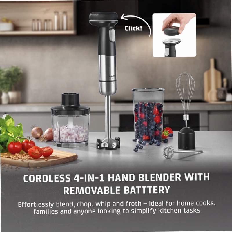 CASO Design Click &amp; Mash Blender a mano senza cordone