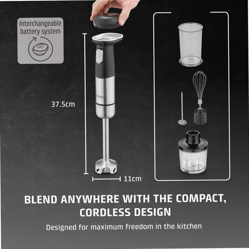 CASO Design Click &amp; Mash Blender a mano senza cordone