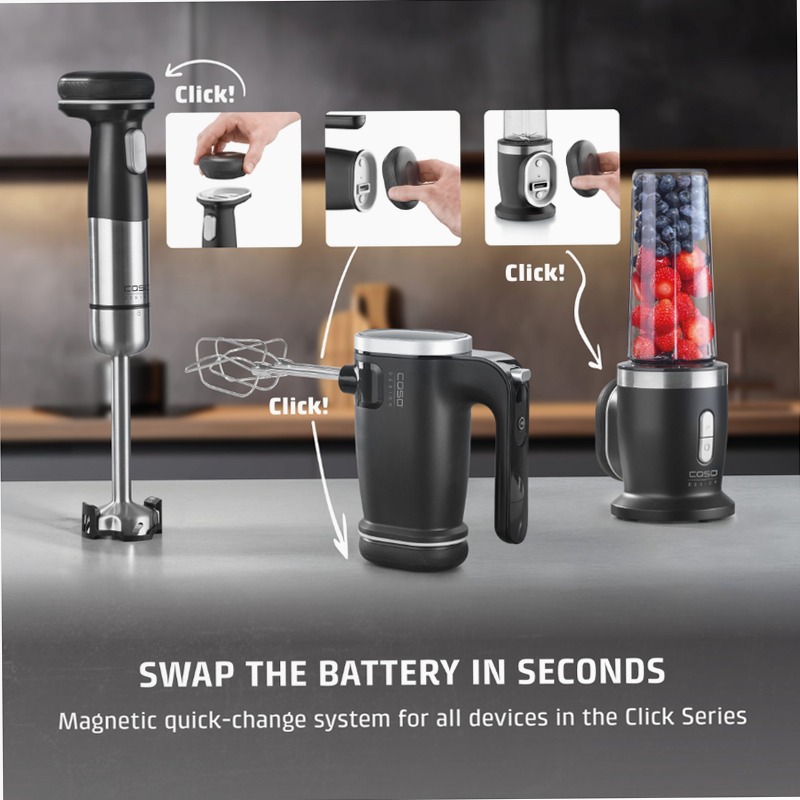 CASO Design Click &amp; Mash Blender a mano senza cordone