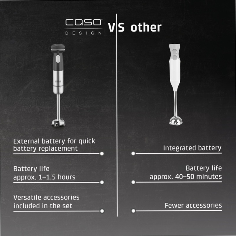 CASO Design Click &amp; Mash Blender a mano senza cordone