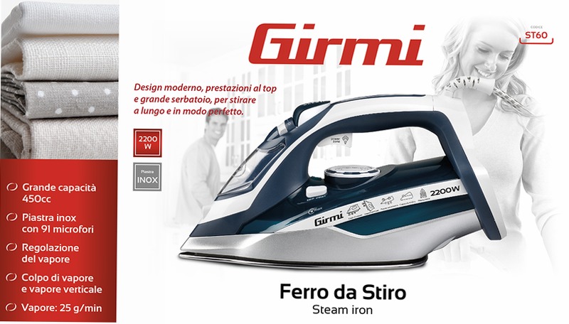 Ferro da Stiro ST60 - Potenza e Funzionalità Acciaio 450lt