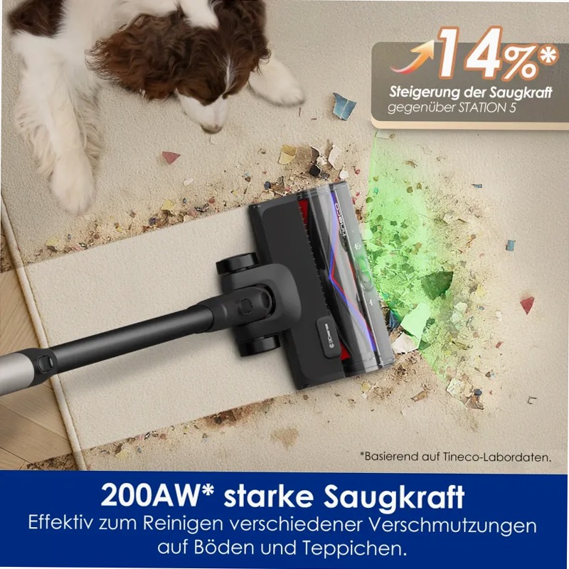 Tineco Pure One Station 5 Pro Aspirapolvere Smart Senza Fili 2.5lt A Nero 200w