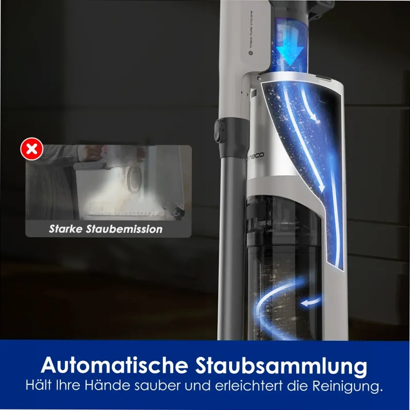 Tineco Pure One Station 5 Pro Aspirapolvere Smart Senza Fili 2.5lt A Nero 200w