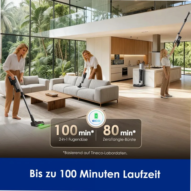 Tineco Pure One Station 5 Pro Aspirapolvere Smart Senza Fili 2.5lt A Nero 200w