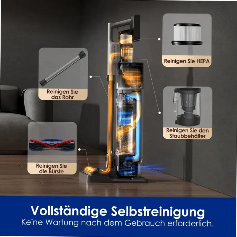 Tineco Pure One Station 5 Pro Aspirapolvere Smart Senza Fili 2.5lt A Nero 200w