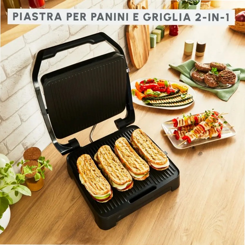 Inizio Panini Maker & Grill - Riscaldamento Rapido, Cottura Antiaderente