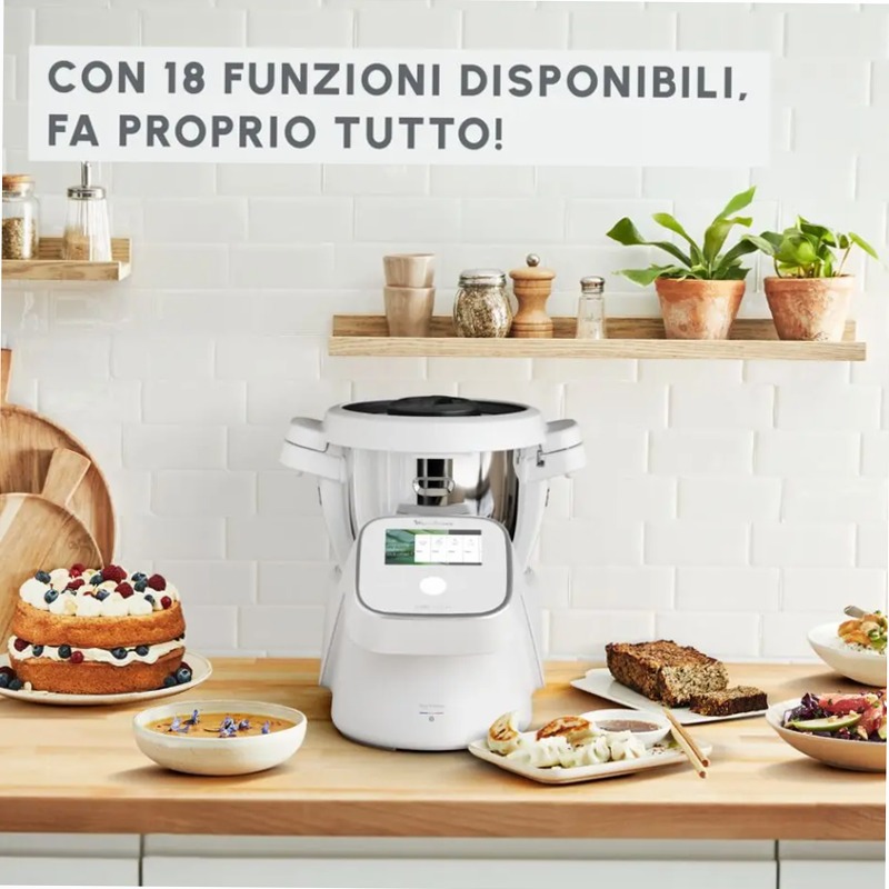 Robot da cucina multifunzione i-Companion Touch, Funzione Cottura, Capacità 3L, Schermo Touch
