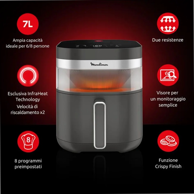 Easy Fry Infrared - Friggitrice ad Aria per Risultati Croccanti