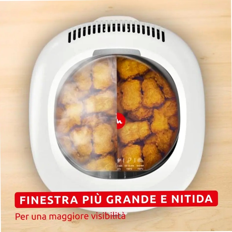 Filtra Vision, Friggitrice ad Olio, Finestra Extra-Large per una Migliore Visibilità