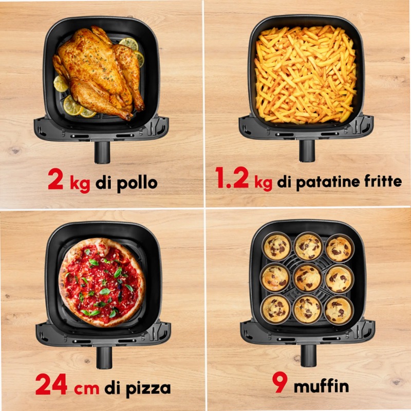 Easy Fry Mega: Friggitrice ad Aria Extra Large 7.5lt Beige