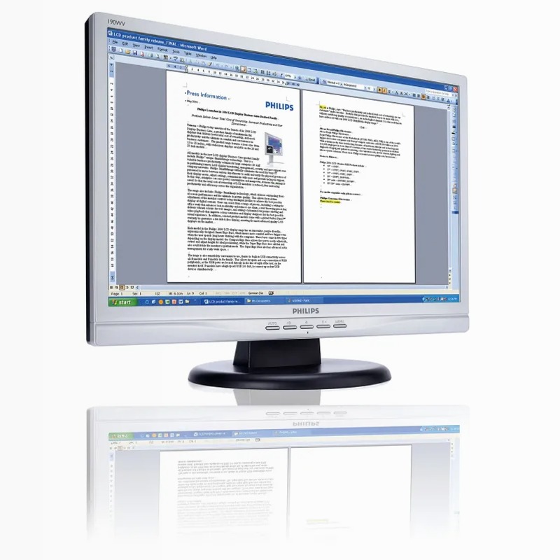 Monitor Philips 190WV7CS/00 22" LCD Nero