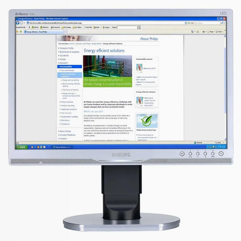 Monitor LCD Philips 190BL1CS/00 19" Argento