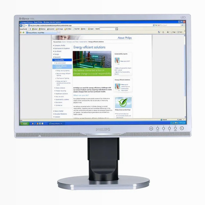 Monitor LCD Philips 190BL1CS/00 19" Argento