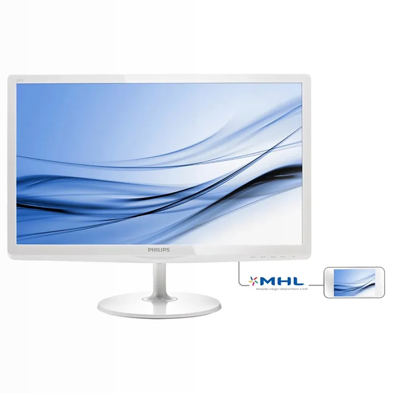 Monitor LCD Philips 247E6EDAW/01 - Tecnologia SoftBlue 24" Bianco IPS