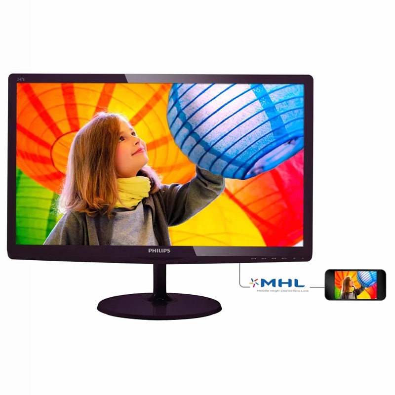 Monitor LCD Philips 247E6LDAD/00 24" Nero
