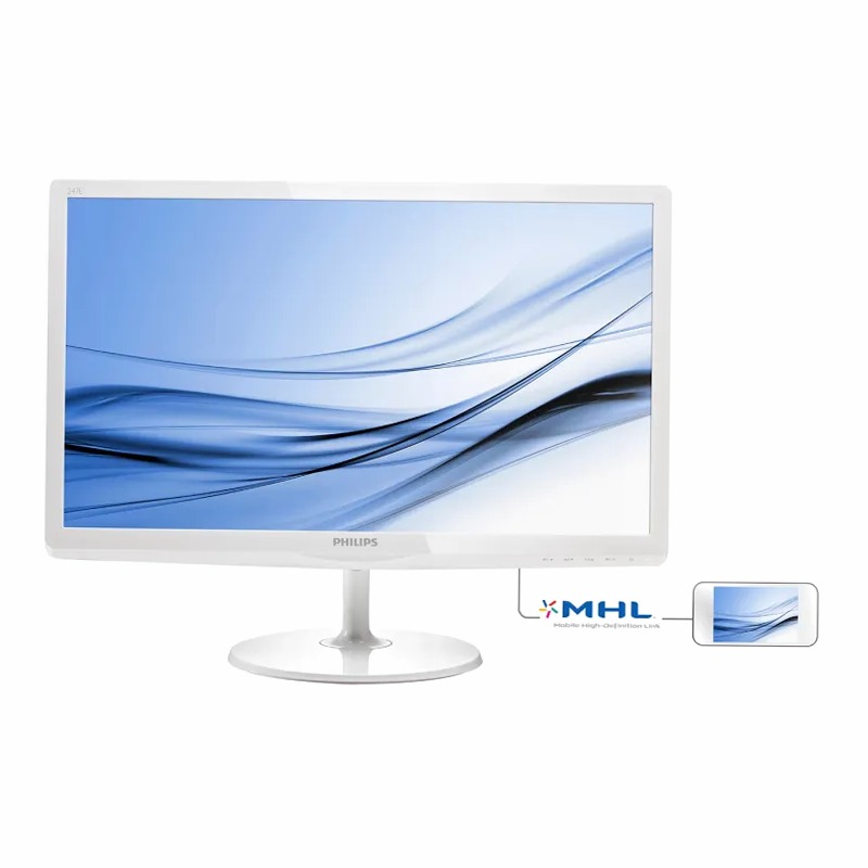 Monitor LCD Philips 247E6EDAW/00 24" Bianco IPS
