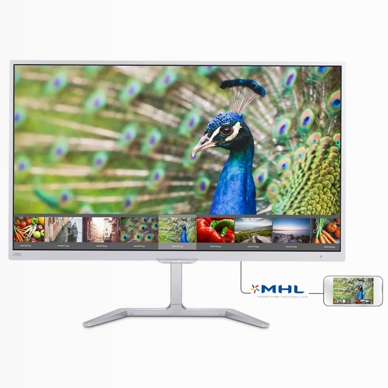 Monitor LCD Philips 246E7QDSW/00 24" Bianco