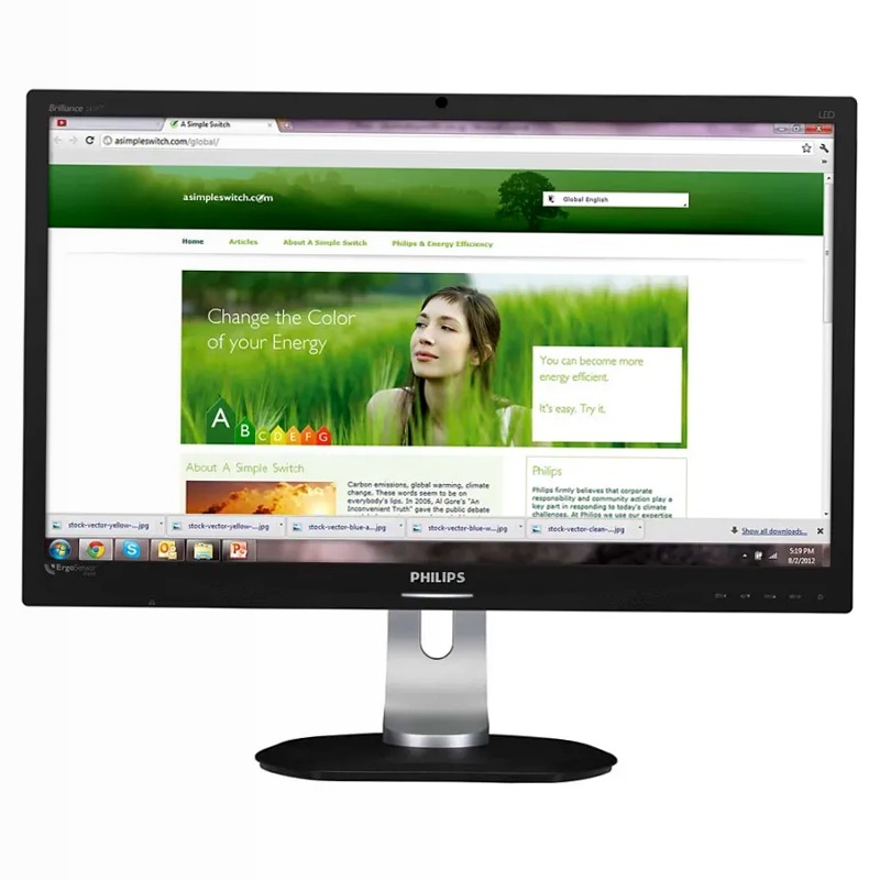 Brilliance Monitor LCD, retroilluminazione LED 241P4LRYEB/01 | Philips