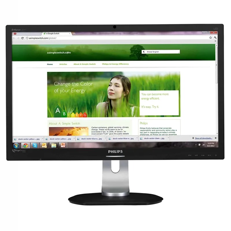Brilliance Monitor LCD, retroilluminazione LED 241P4LRYEB/00 | Philips
