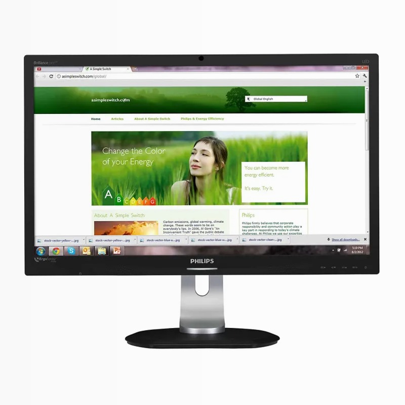 Brilliance Monitor LCD, retroilluminazione LED 241P4LRYEB/00 | Philips