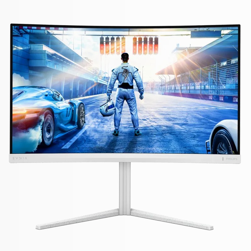 Curved Fast VA Gaming Monitor - Evnia 27" Bianco