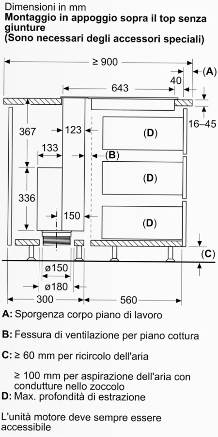 N 90 Cappa telescopica 90 cm