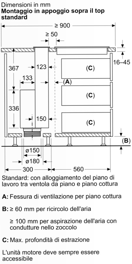 N 90 Cappa telescopica 90 cm
