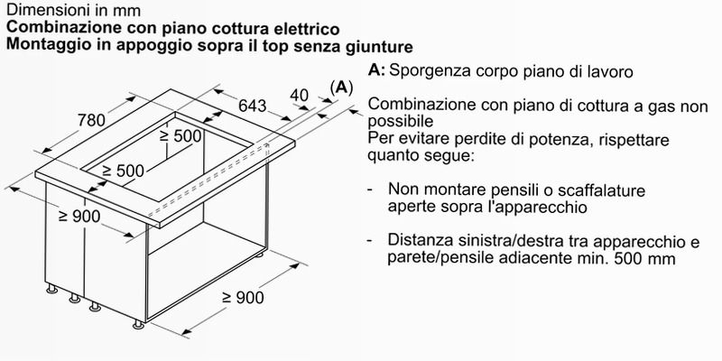 N90 Cappa Telescopica Piano 80 cm