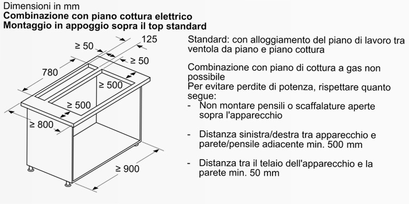 N90 Cappa Telescopica Piano 80 cm