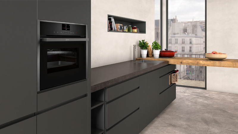 N 90 Forno da incasso compatto a vapore 60 x 45 cm Graphite-Grey