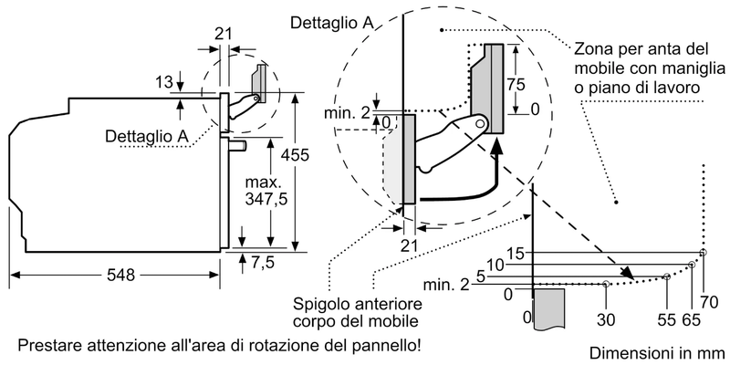 N 90 Forno da incasso compatto a vapore 60 x 45 cm Graphite-Grey